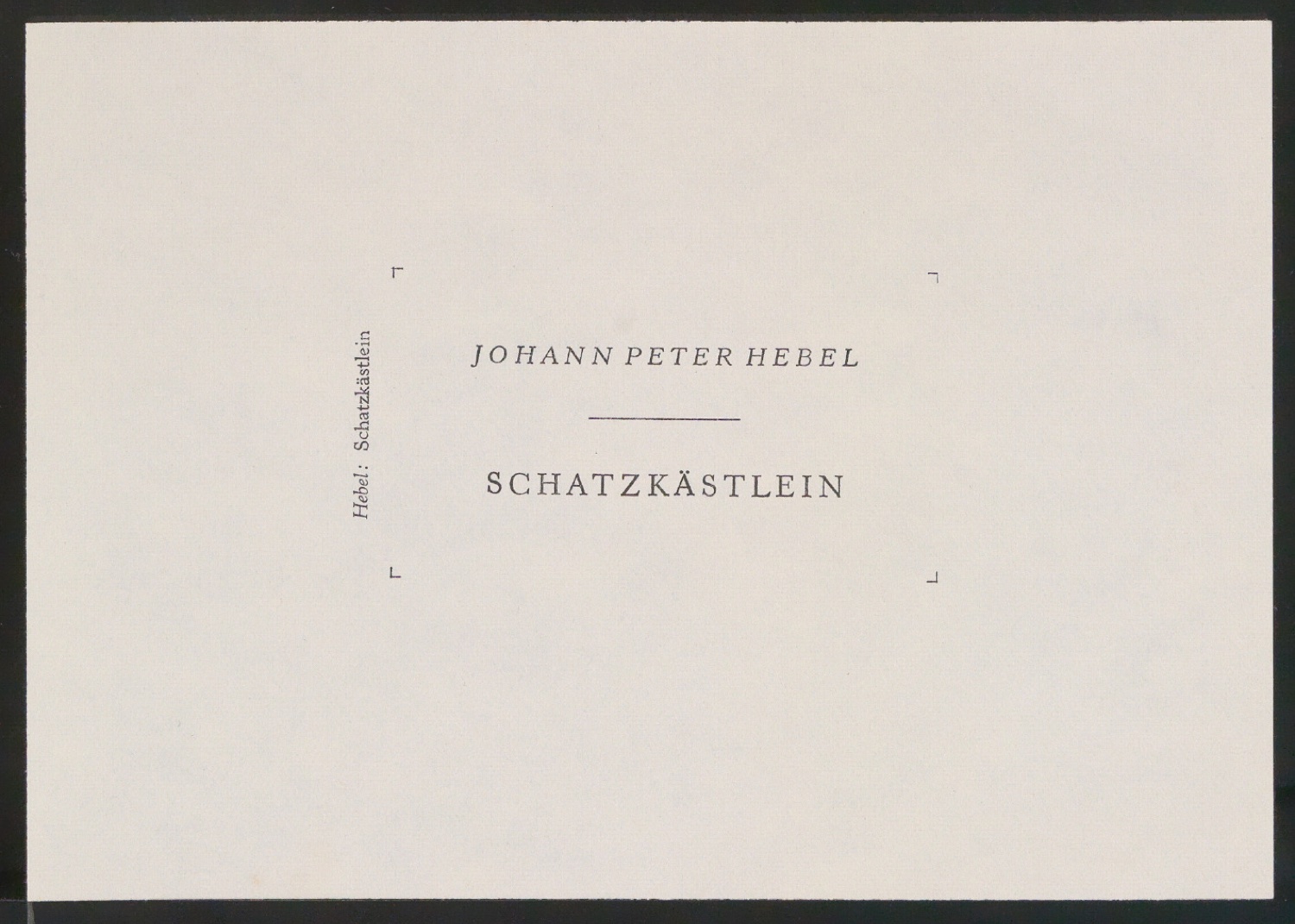 Probedrucke und montierter Entwurf für Titelschild von Das Schatzkästlein — Blatt 9