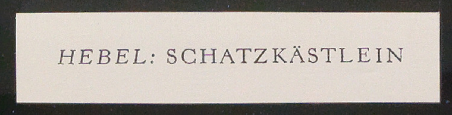 Probedrucke und montierter Entwurf für Titelschild von Das Schatzkästlein — Blatt 13