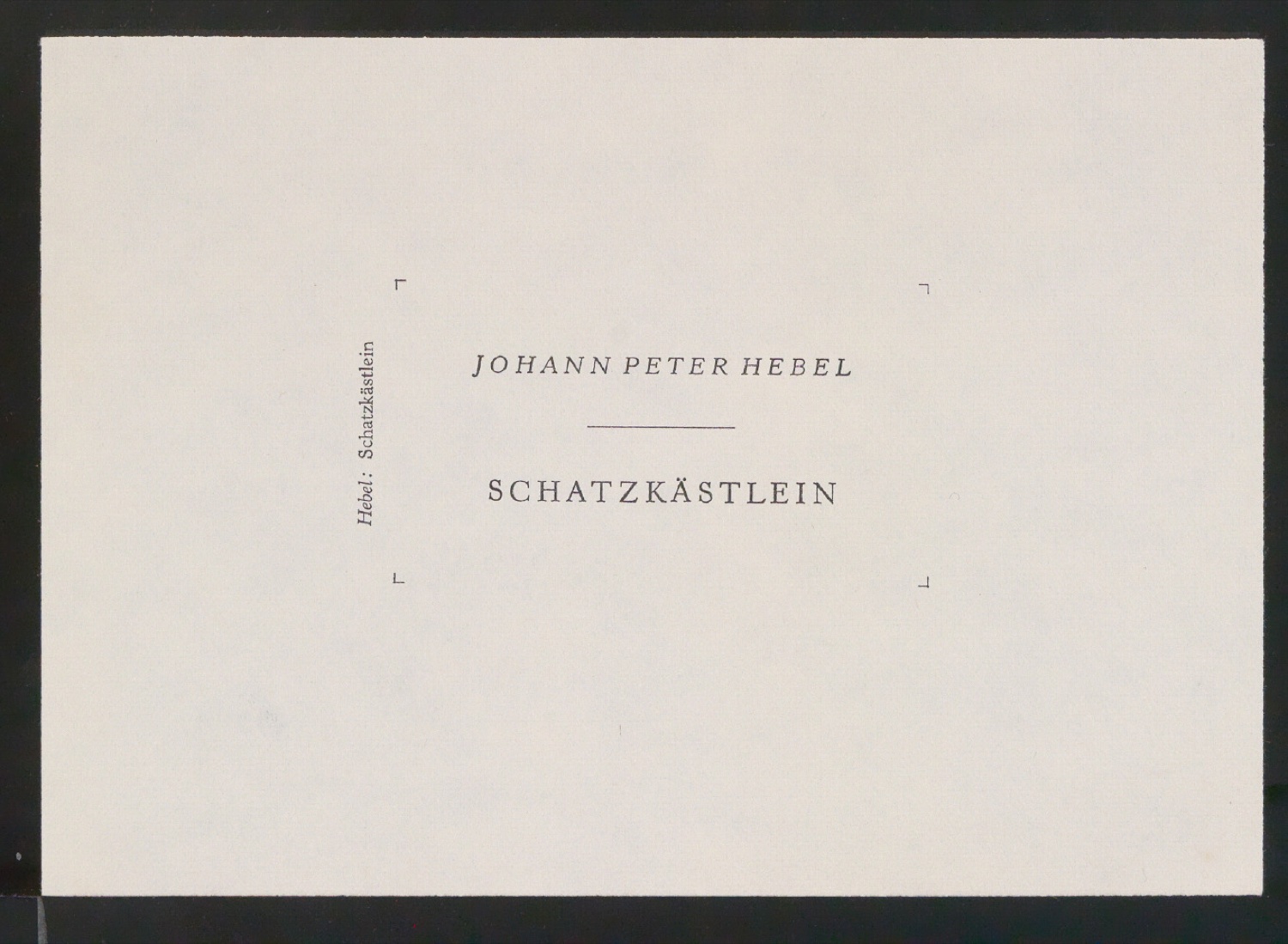 Probedrucke und montierter Entwurf für Titelschild von Das Schatzkästlein — Blatt 17