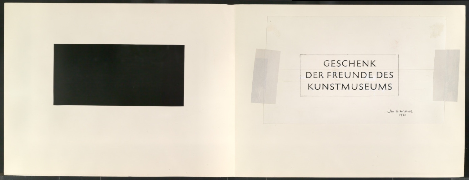 Entwurf für einen Stempel Geschenk der Freunde des Kunstmuseums — Blatt 2