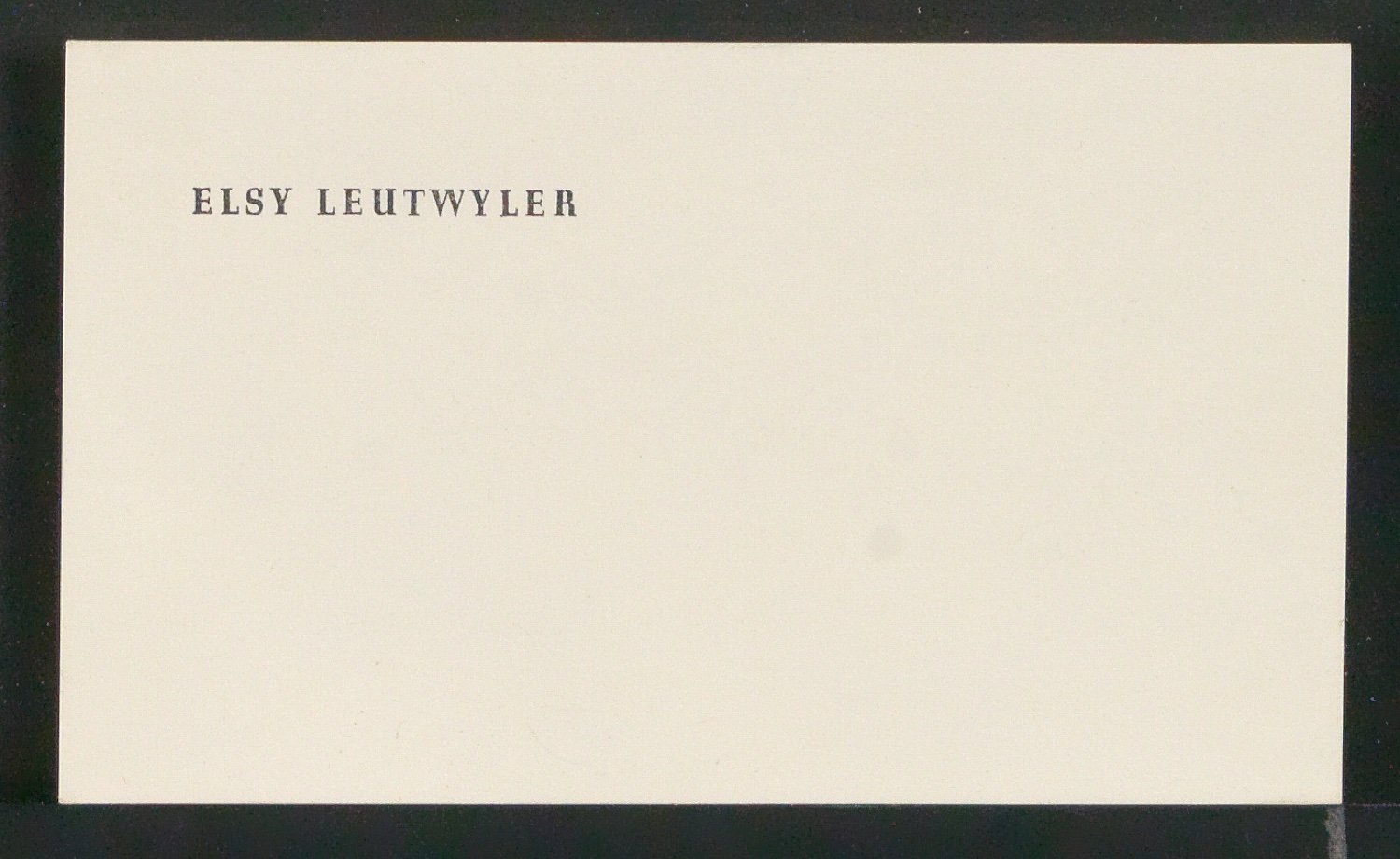 Visitenkarten für Elsy Leutwyler — Blatt 1
