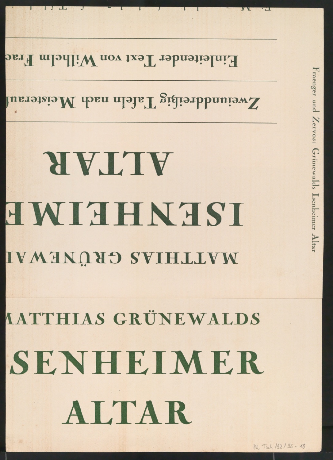 Probedruck für das Titelschild von Die romanischen Glasgemälde des Strassburger Münsters — Blatt 2
