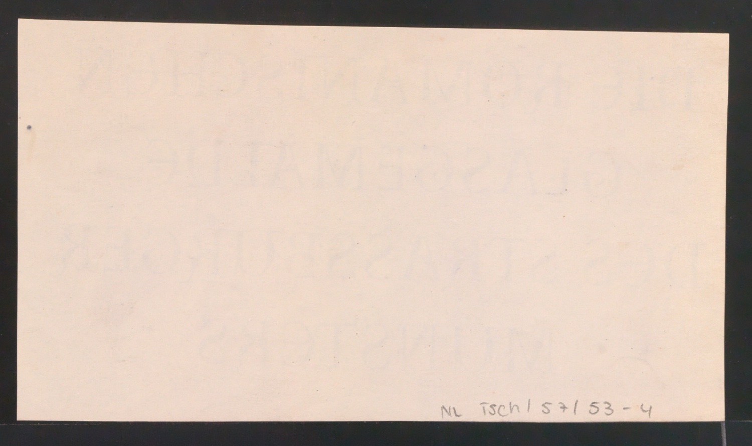 Entwurf und Blaupause für das Titelschild von Die romanischen Glasgemälde des Strassburger Münsters — Blatt 2