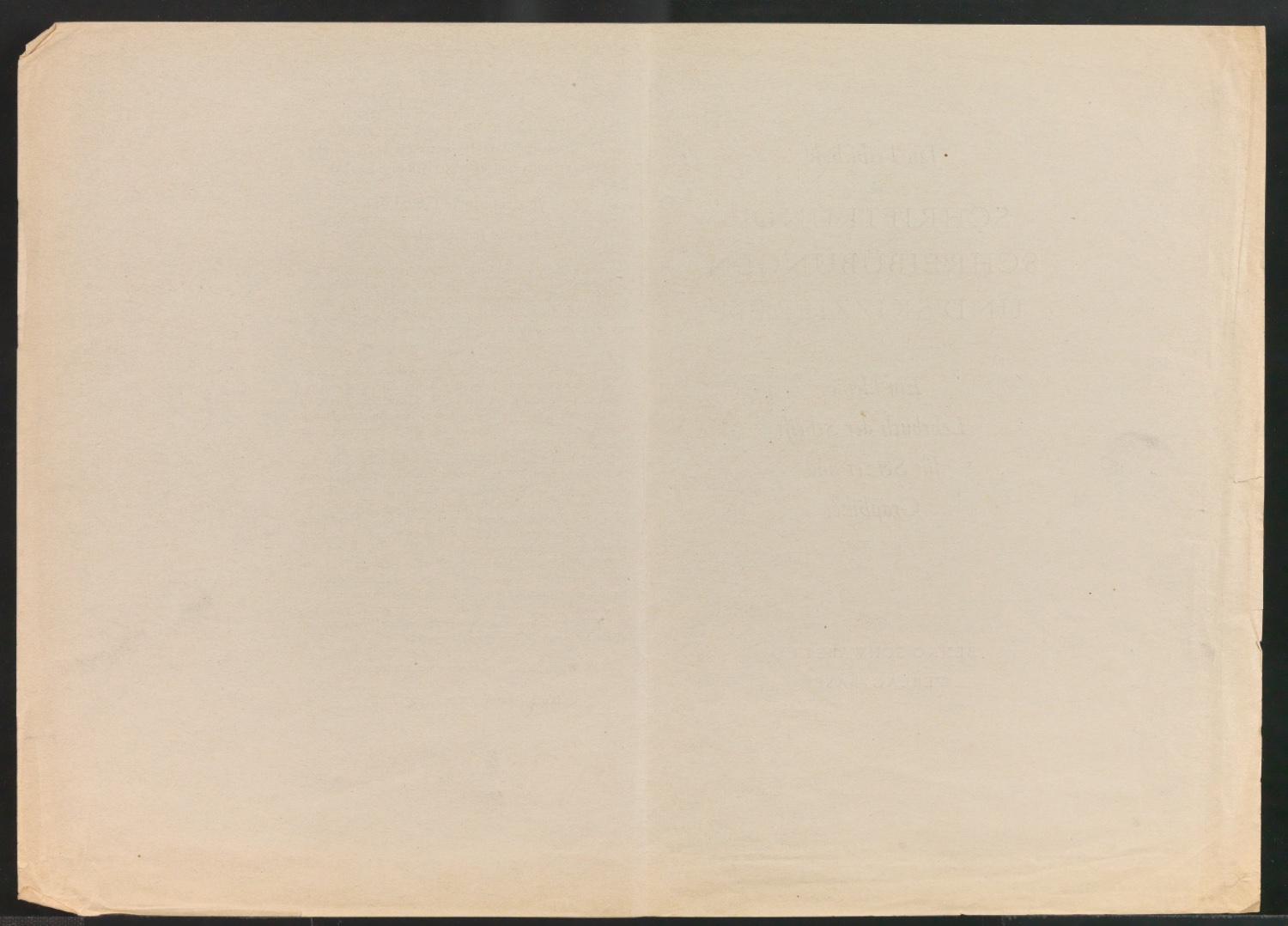 Probedrucke für den Schutzumschlag von Schriftkunde, Schreibübungen und Skizzieren — Blatt 2