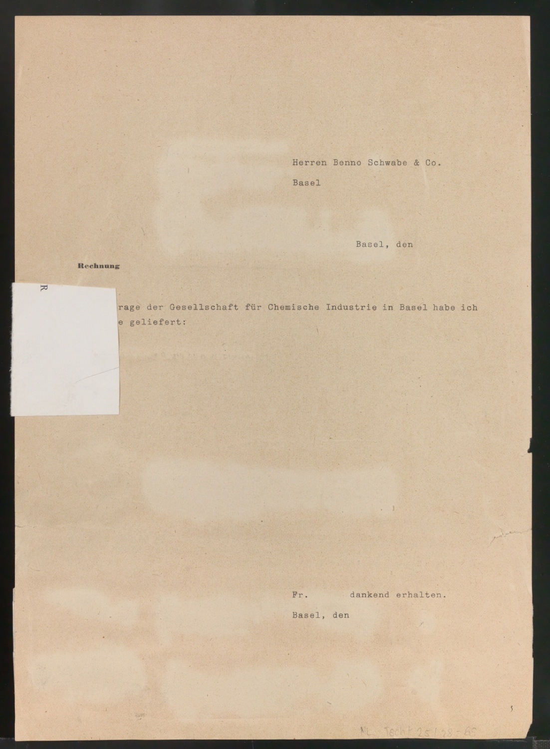 Typoskript mit montierten Illustrationen und Ausschnitten für Schriftkunde, Schreibübungen und Skizzieren für Setzer — Blatt 2