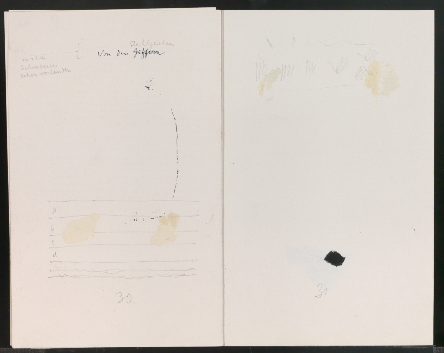 Montierte Druckfahnen für Schriftkunde, Schreibübungen und Skizzieren für Setzer — Blatt 8