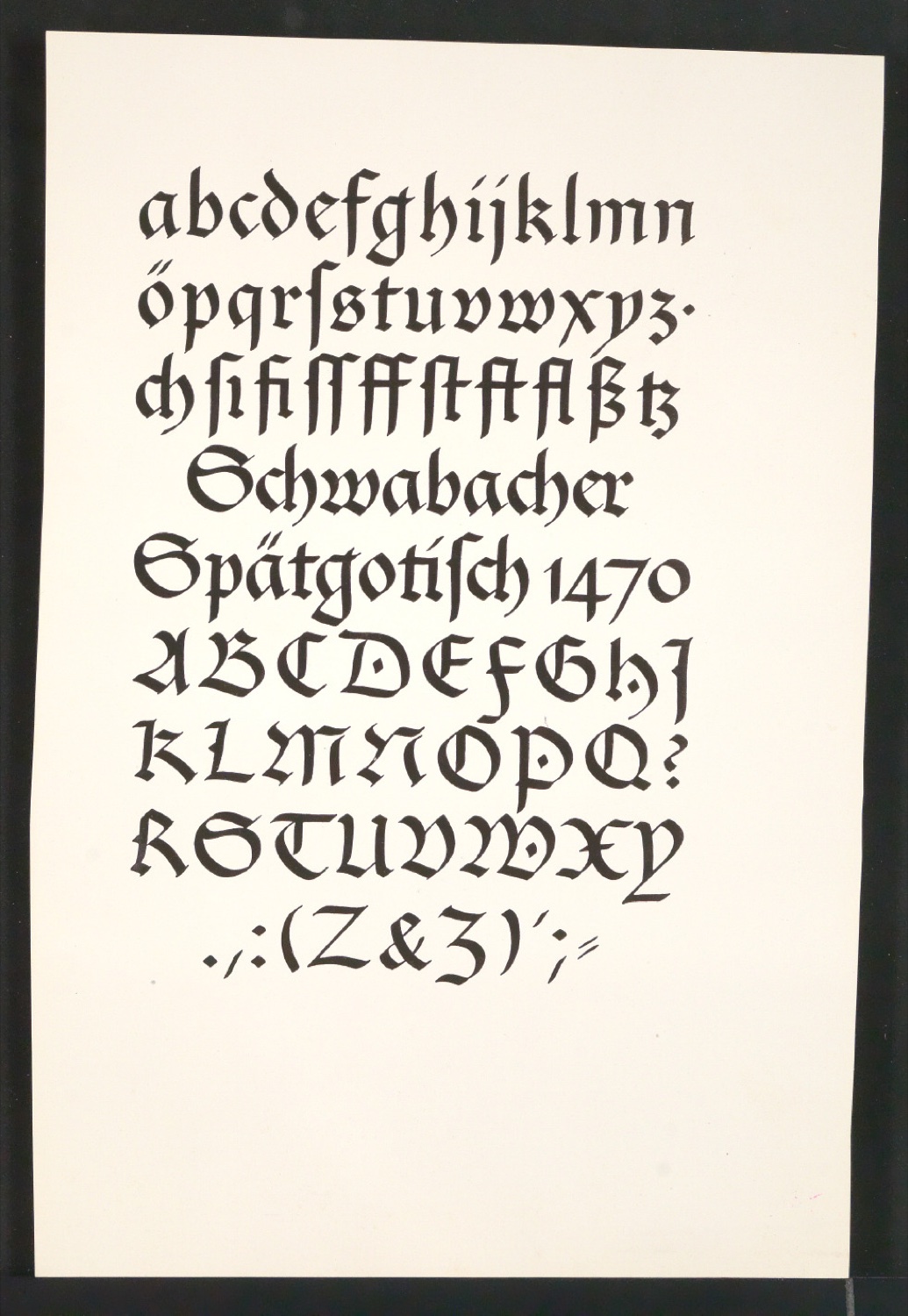 Probedrucke für Illustrationen von Schriftkunde, Schreibübungen und Skizzieren für Setzer — Blatt 3