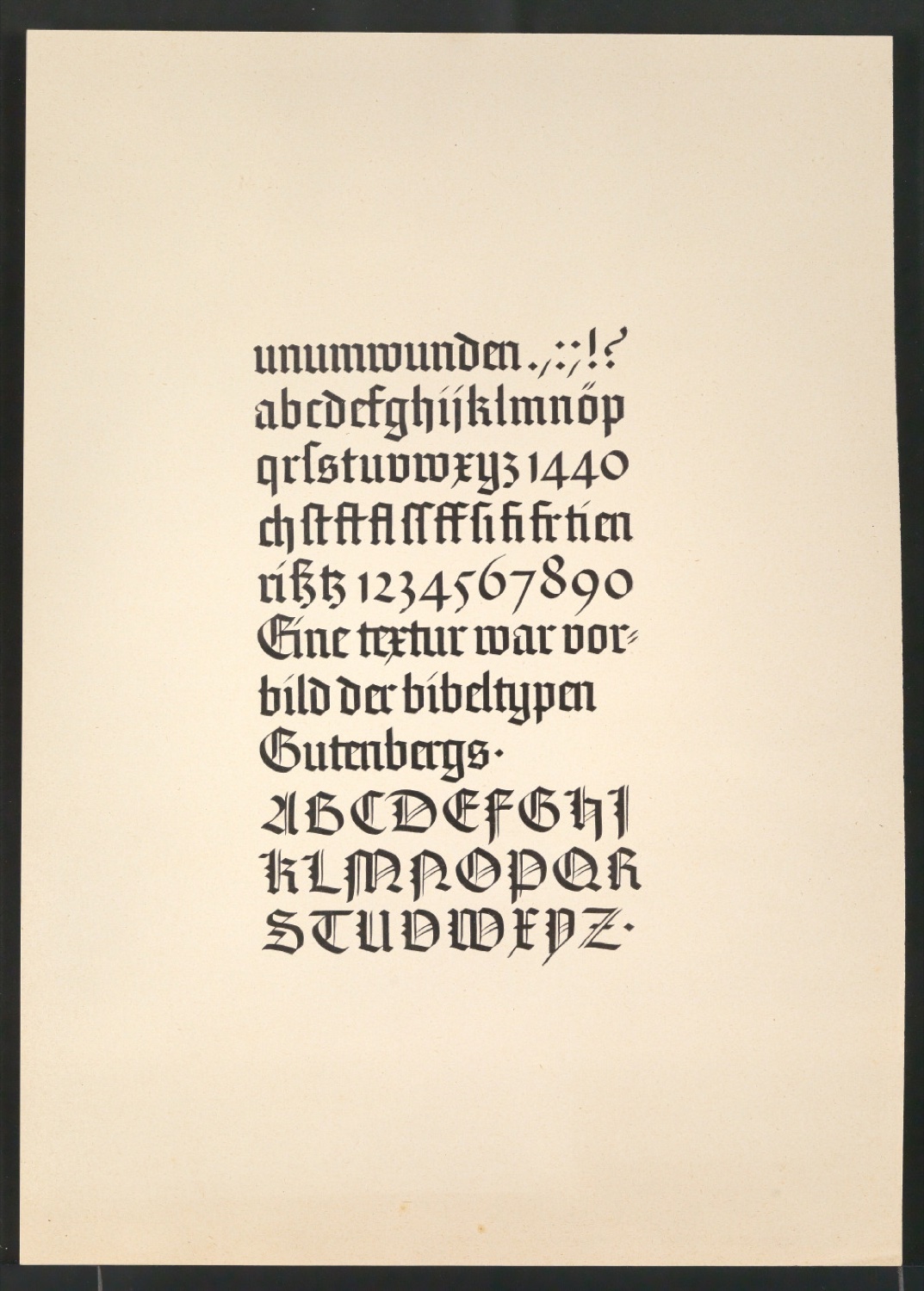 Probedrucke für Illustrationen von Schriftkunde, Schreibübungen und Skizzieren für Setzer — Blatt 7