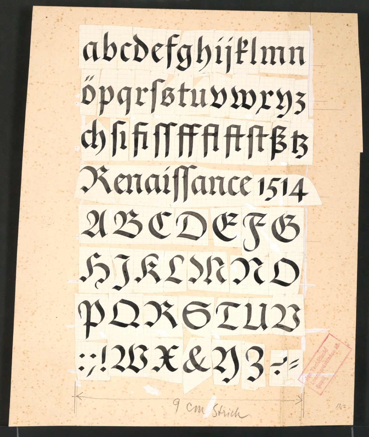 Originalzeichnungen zu Schriftkunde — Blatt 21