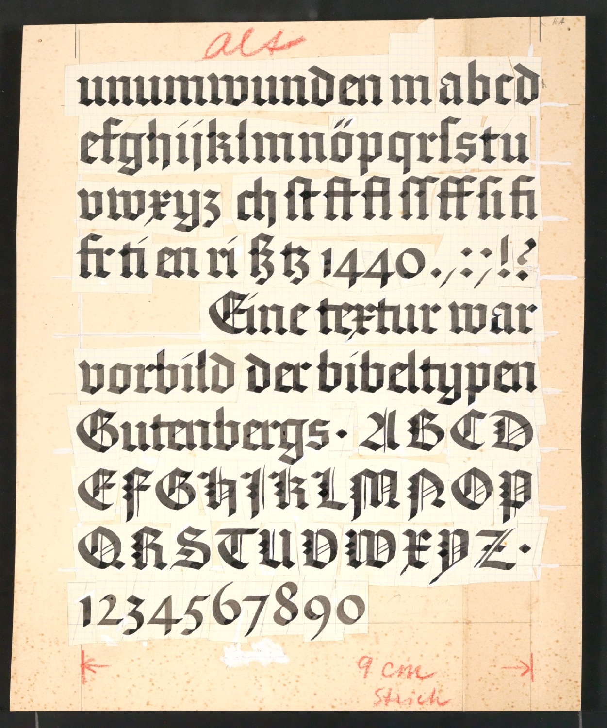 Originalzeichnungen zu Schriftkunde — Blatt 23