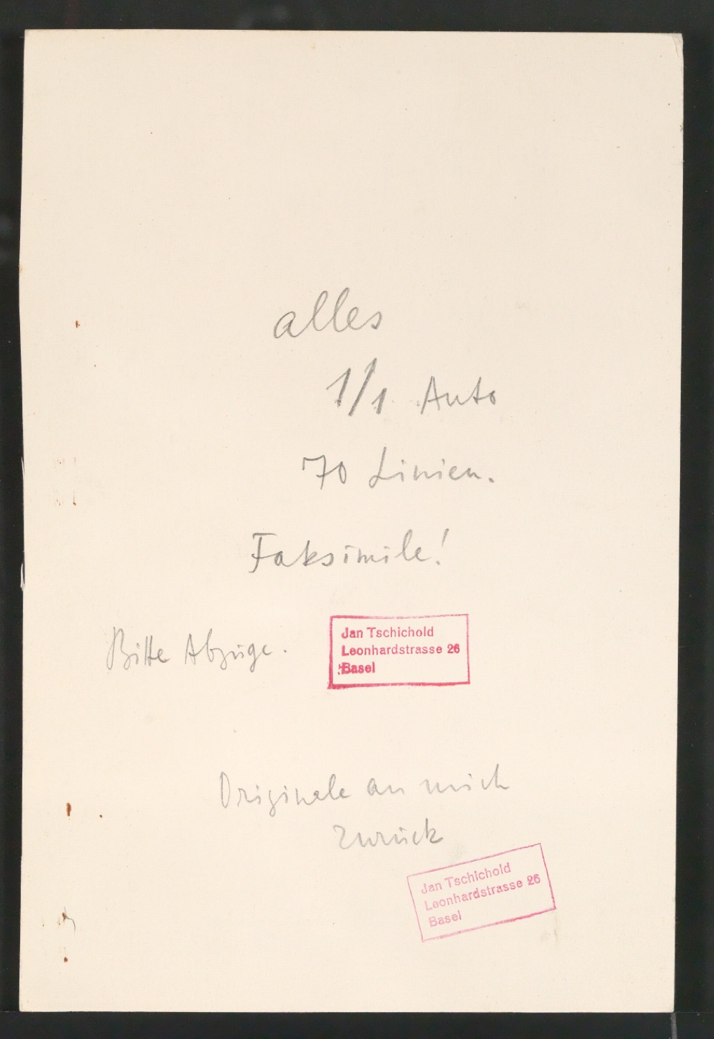 Originalzeichnungen zu Schriftkunde — Blatt 37