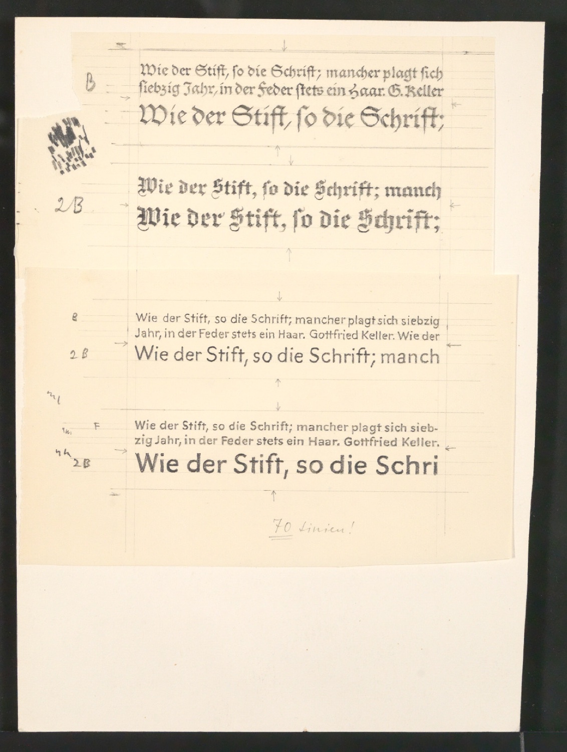 Originalzeichnungen zu Schriftkunde — Blatt 41