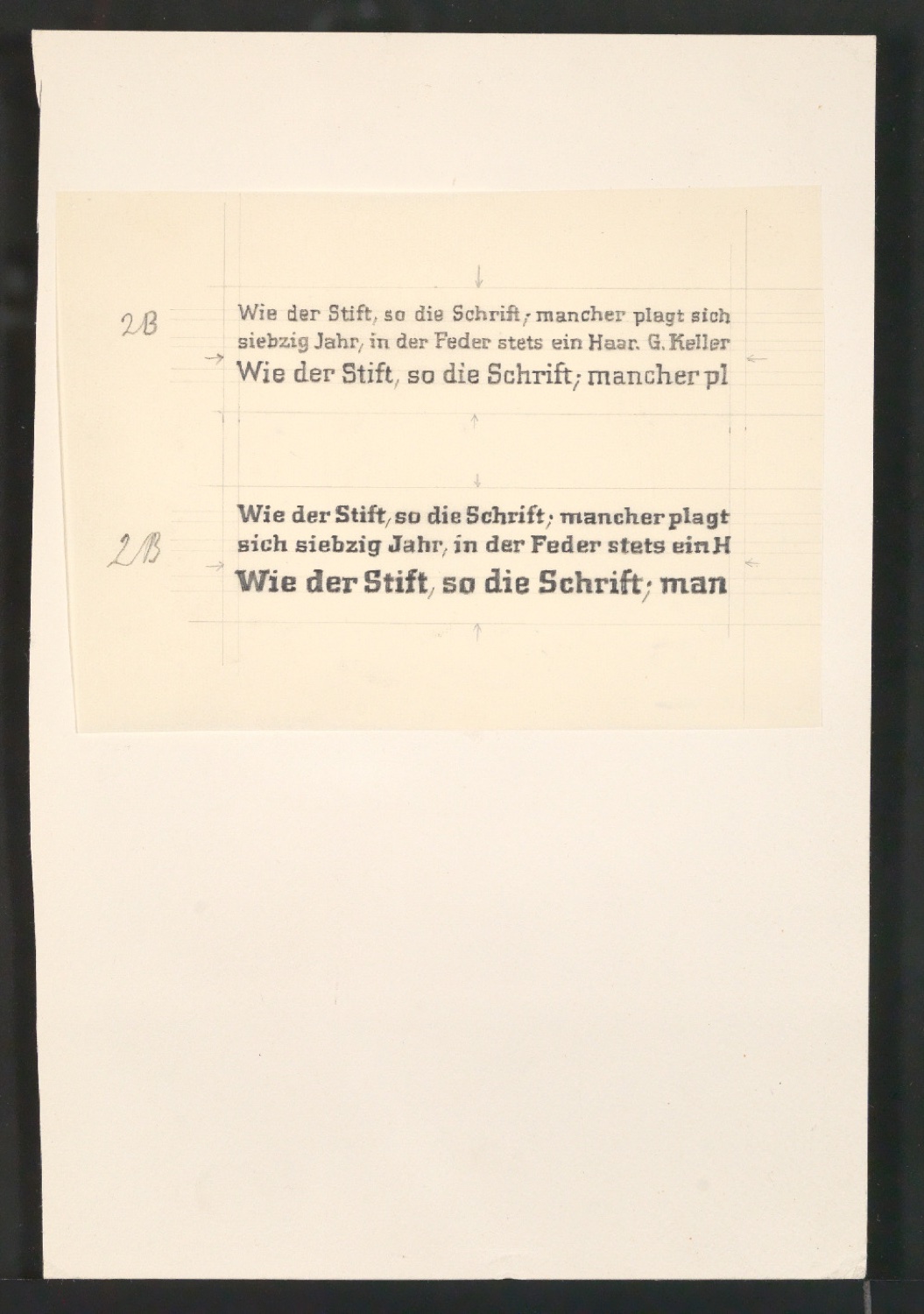 Originalzeichnungen zu Schriftkunde — Blatt 43