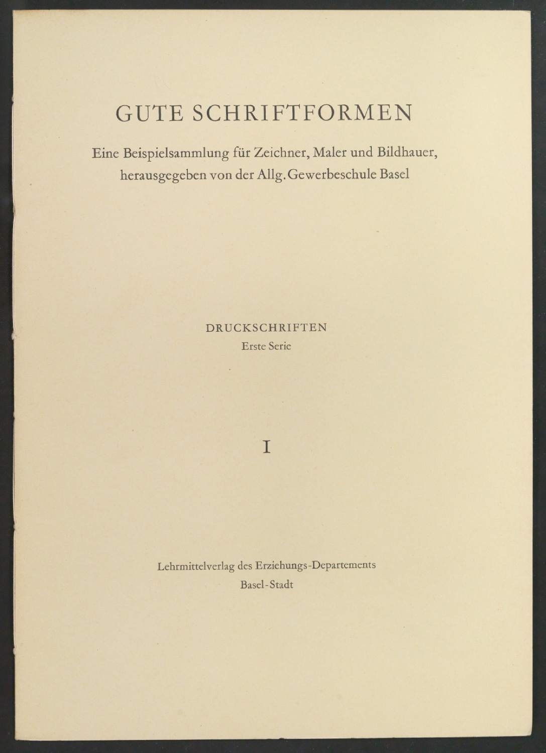 Gute Schriftformen 1-6 — Blatt 1