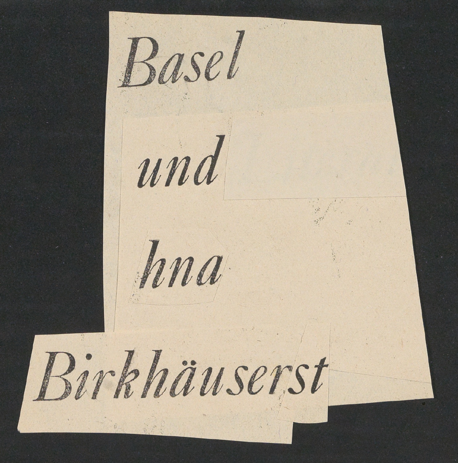 Entwürfe und korrigierte Druckfahnen für Schutzumschlag und Titelblatt von Basel und das Seidenband — Blatt 10