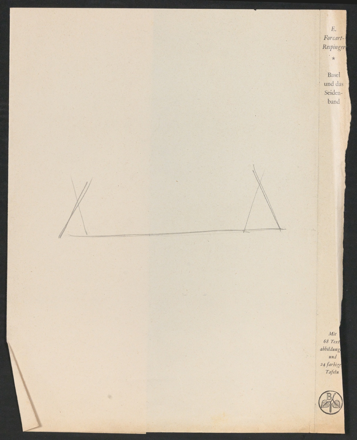 Entwürfe und korrigierte Druckfahnen für Schutzumschlag und Titelblatt von Basel und das Seidenband — Blatt 16