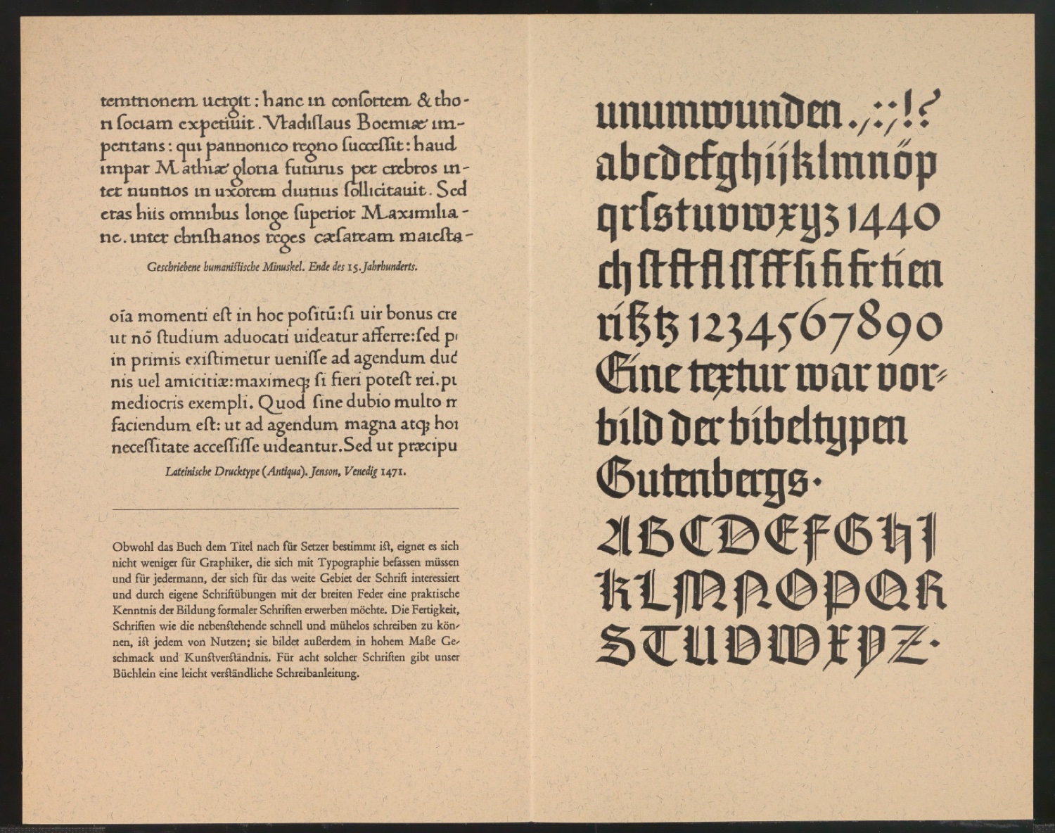 Werbeprospekt von Schriftkunde, Schreibübungen und Skizzieren für Setzer — Blatt 2