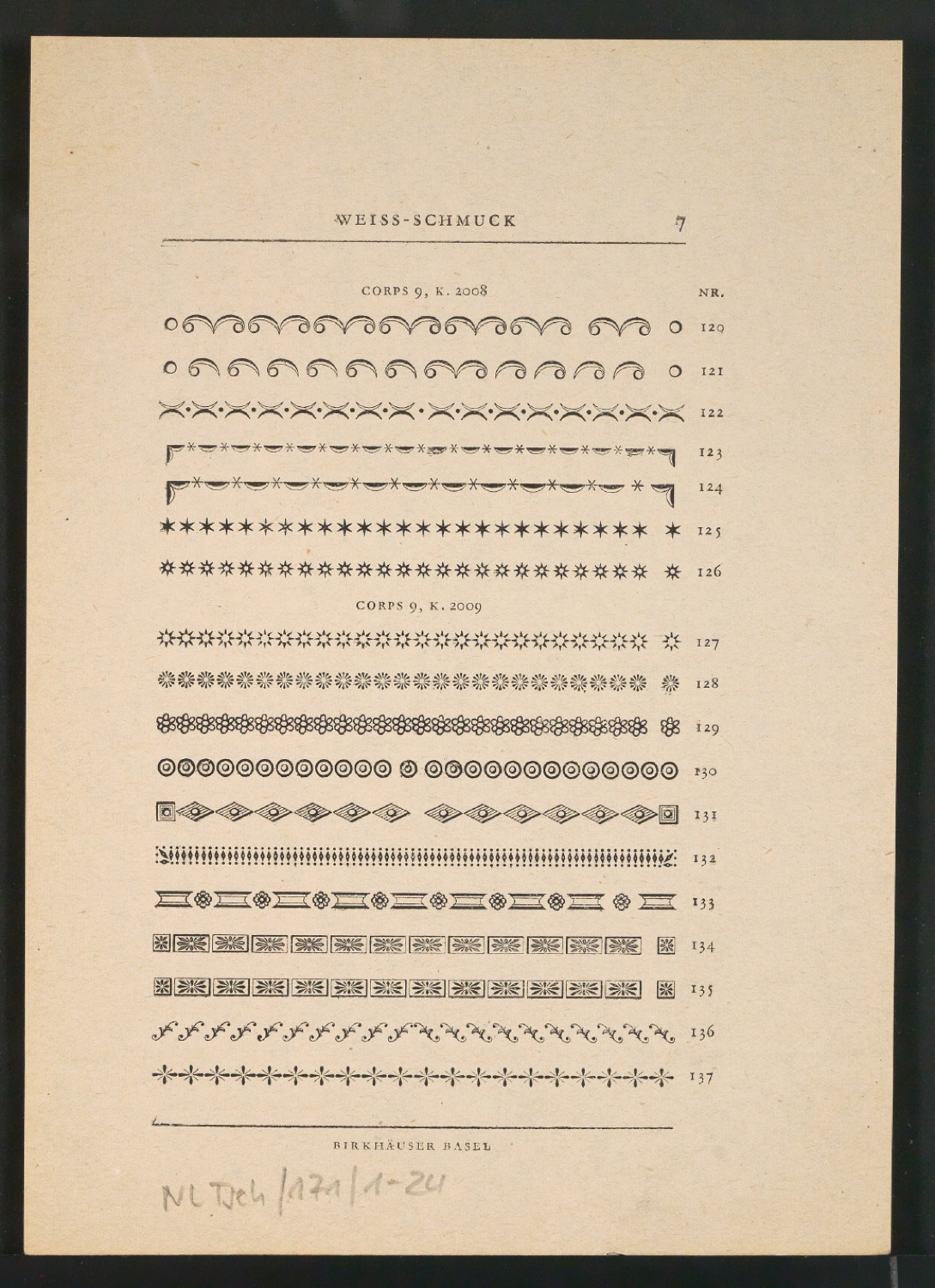 Probedruck von Seiten für Neue Ornamente — Blatt 13