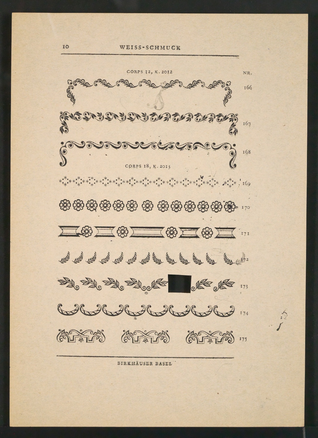 Probedruck von Seiten für Neue Ornamente — Blatt 19