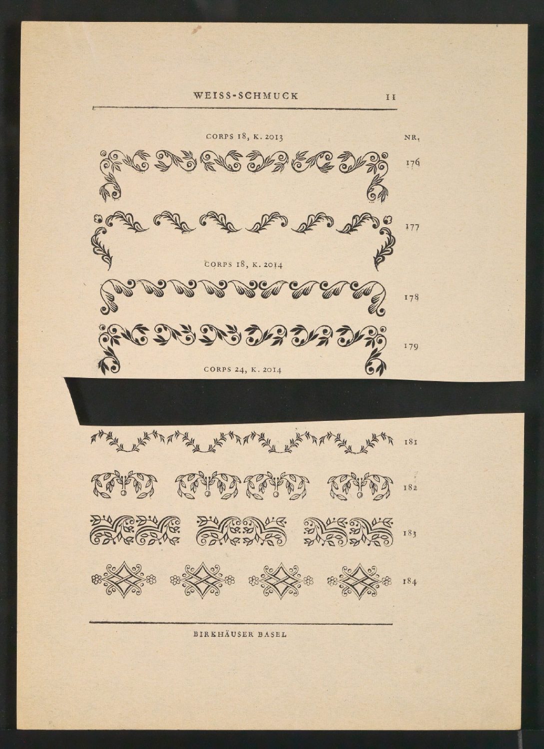 Probedruck von Seiten für Neue Ornamente — Blatt 21