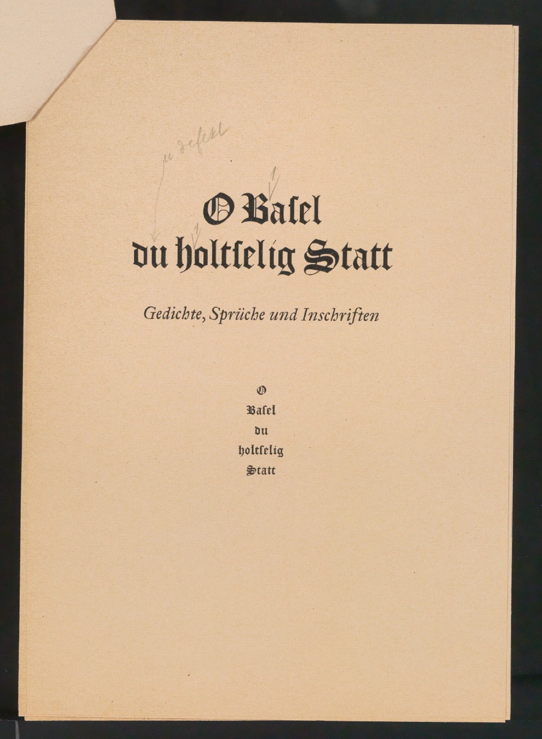 Geheftete Probedrucke für Birkhäuser — Blatt 5