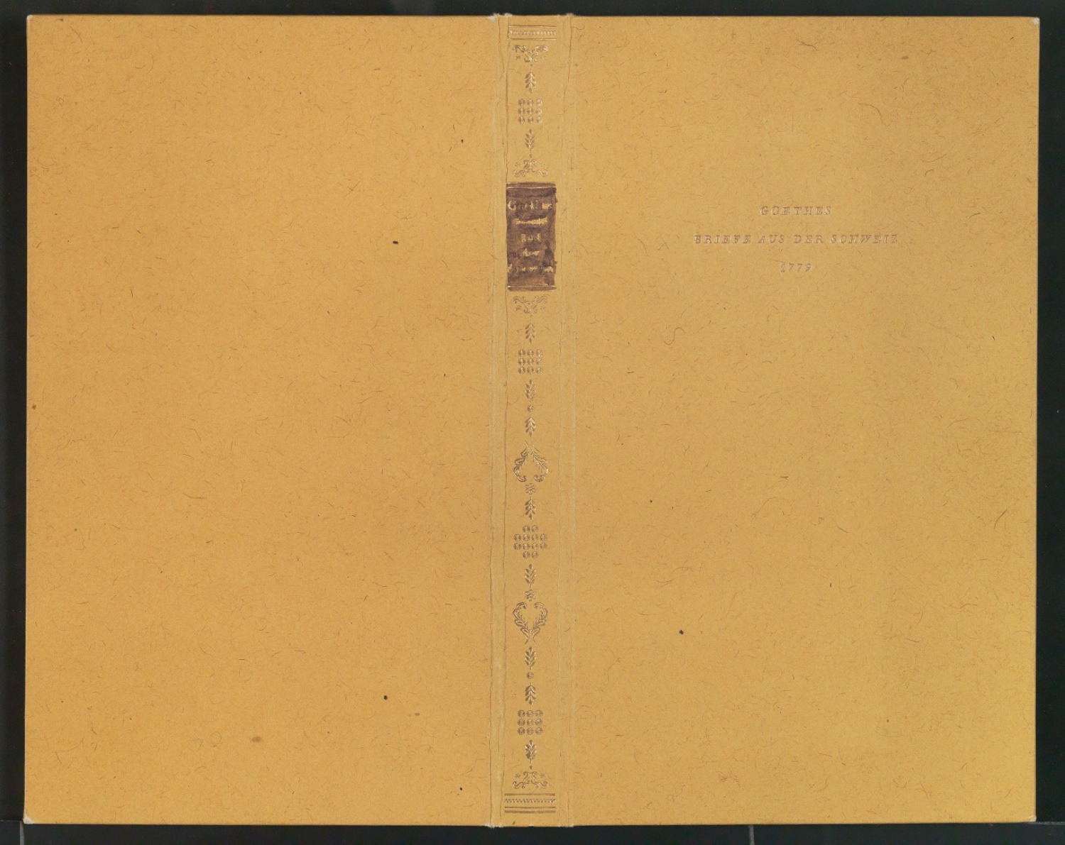 Einbanddecke für Goethes Briefe aus der Schweiz 1779 — Blatt 1