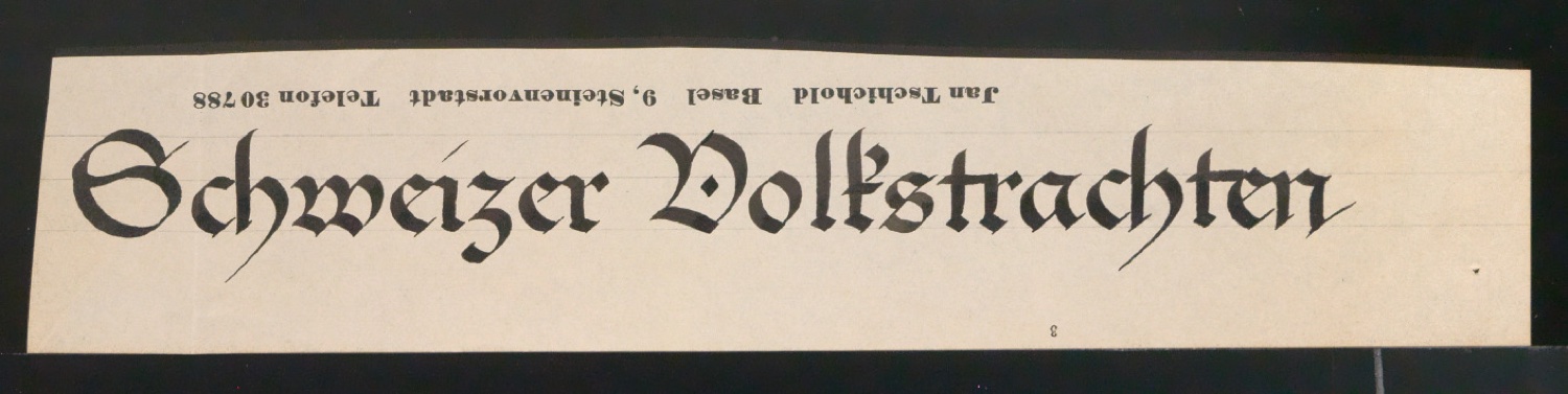 Kalligrafischer Schriftzug für das Titelblatt von Ciba Rundschau 50 — Blatt 1
