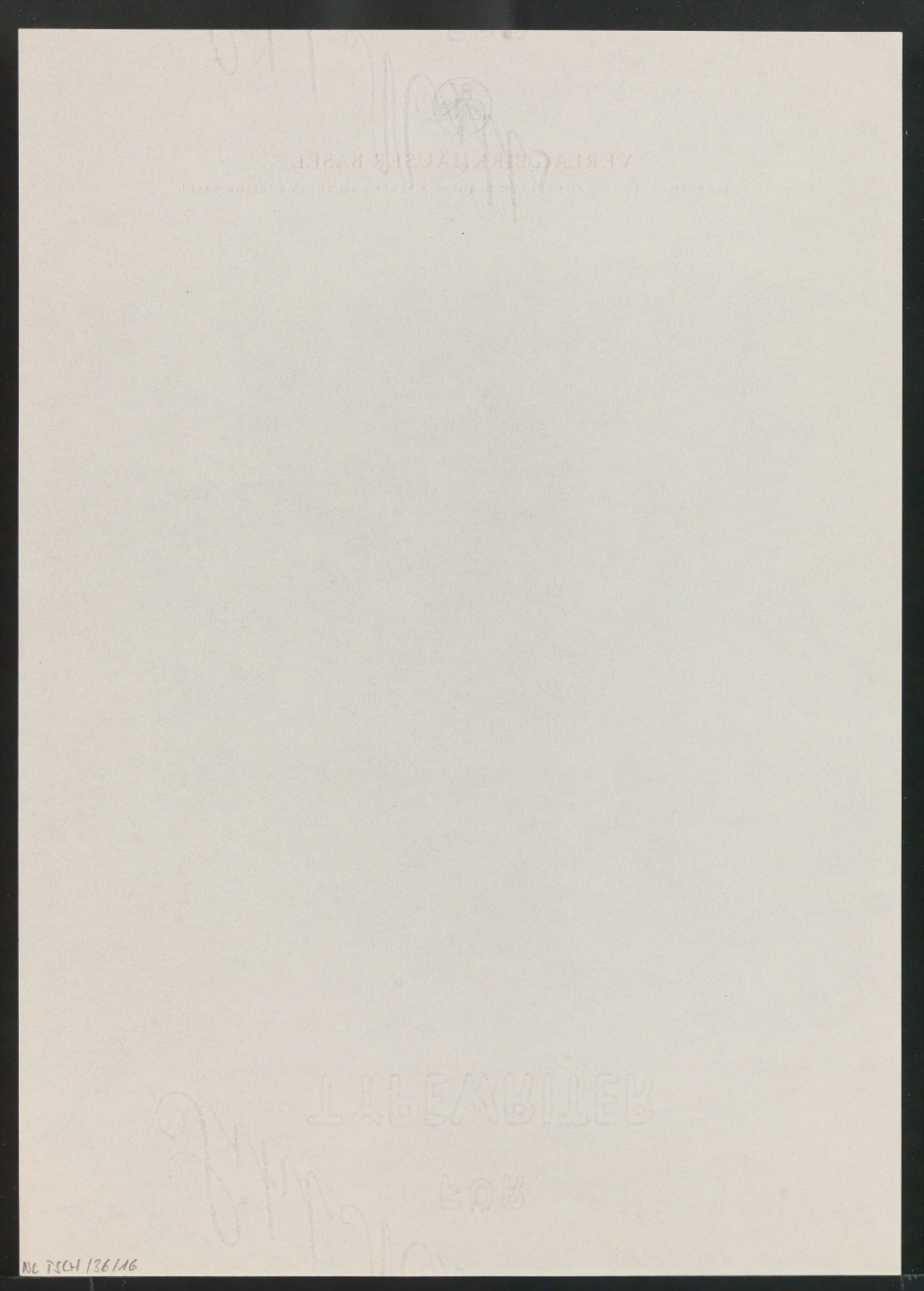 Briefbogen für Verlag Birkhäuser — Blatt 2