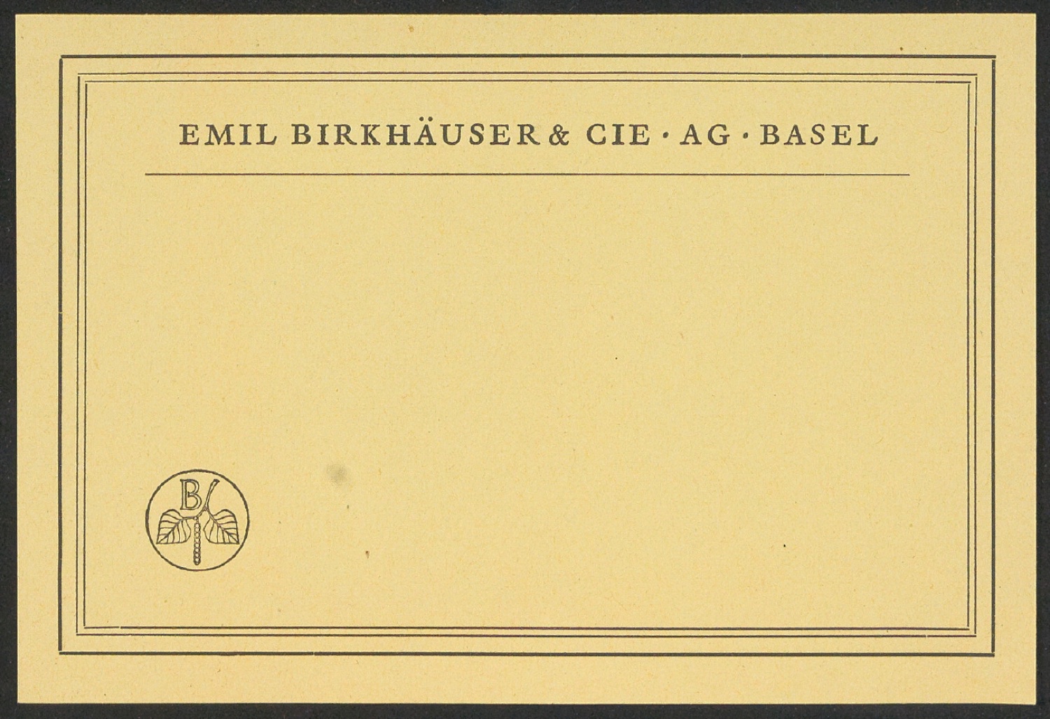 Empfehlungskarte für den Verlag Birkhäuser — Blatt 3
