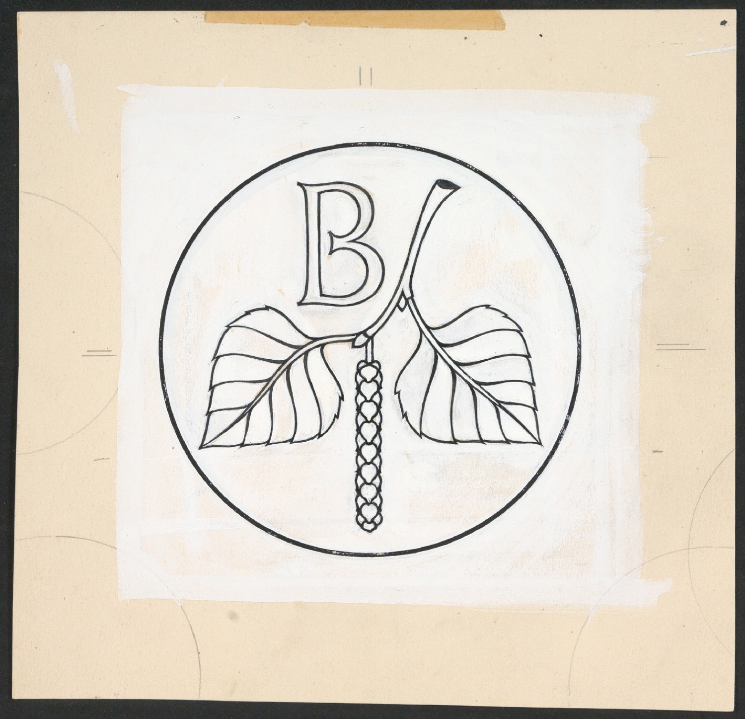 Entwurf für die Verlegermarke von Verlag Birkhäuser — Blatt 1