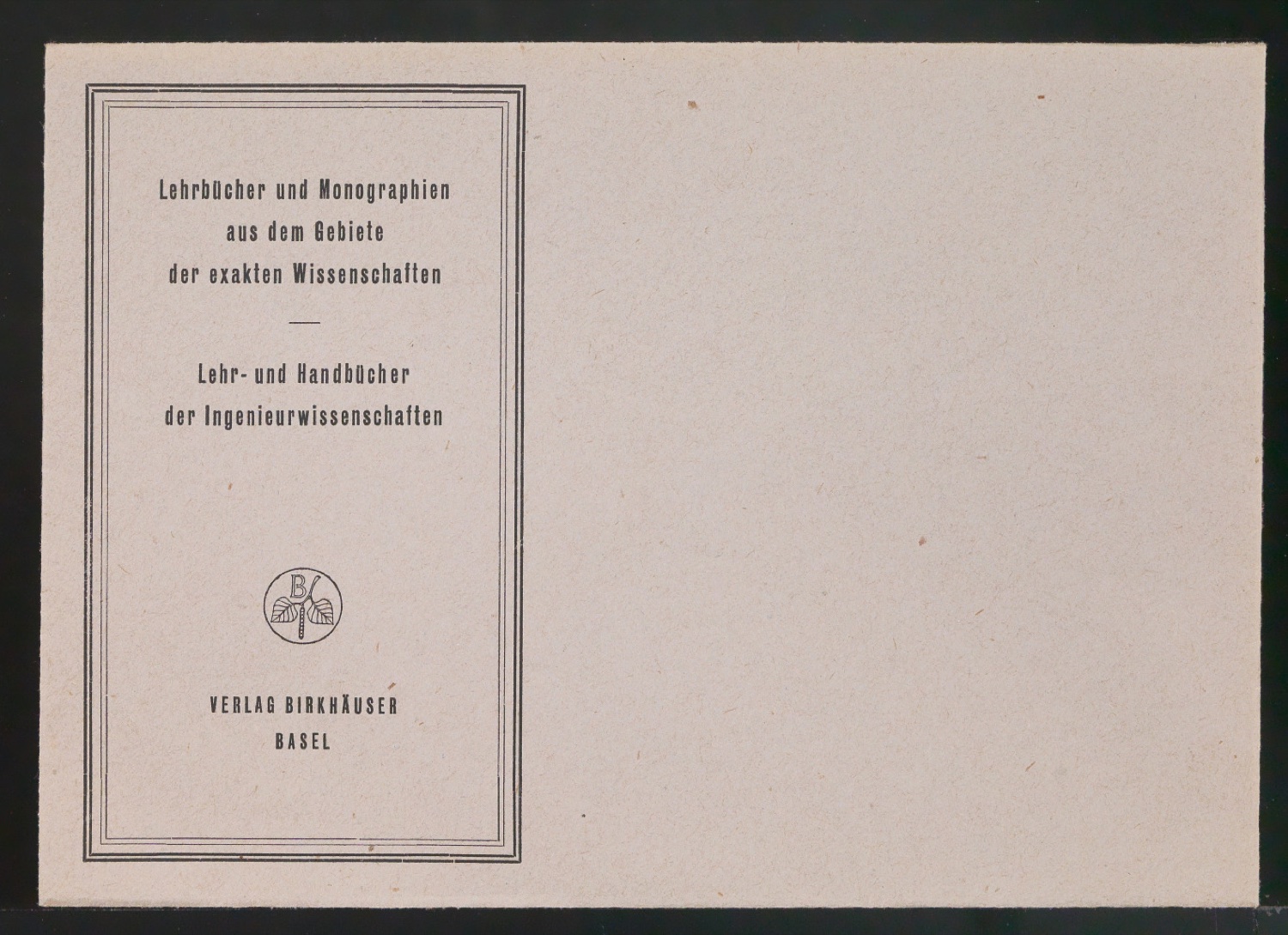 Briefumschläge Lehr- und Handbücher der Ingenieurwissenschaften — Blatt 5