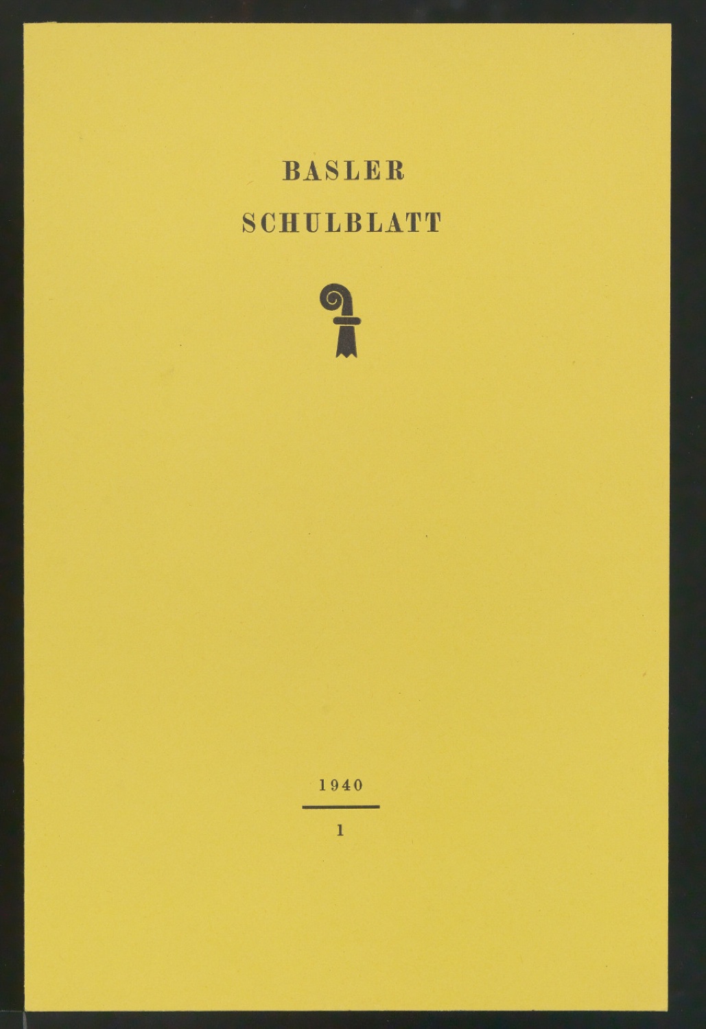 Probedrucke von Umschlag für Basler Schulblatt 1940 — Blatt 4