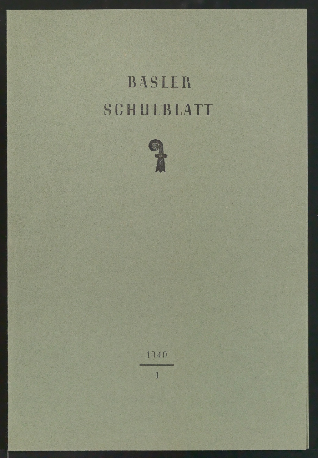 Probedrucke von Umschlag für Basler Schulblatt 1940 — Blatt 7