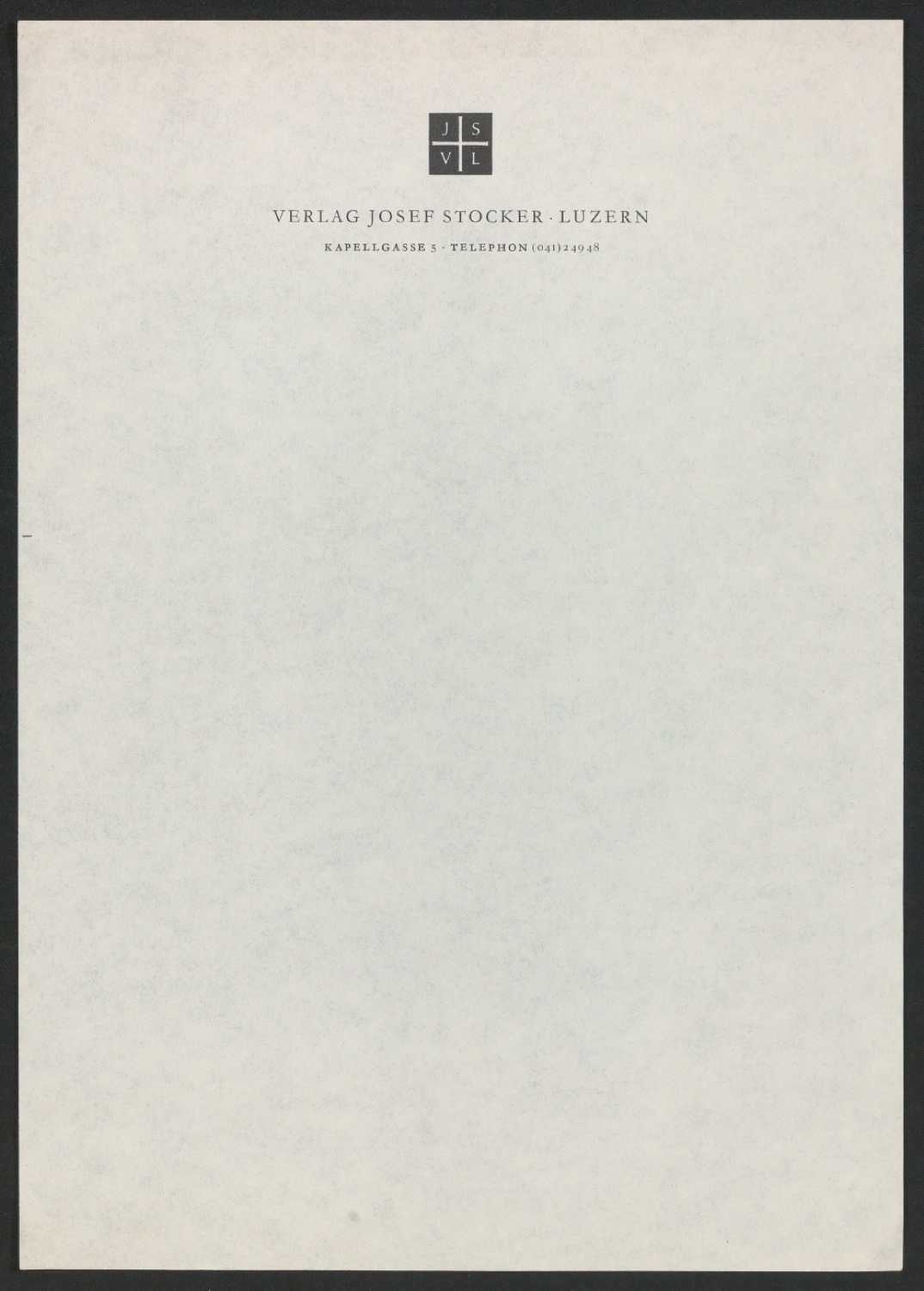 Geschäftdrucksachen mit Firmenzeichen für Verlag Josef Stocker — Blatt 3