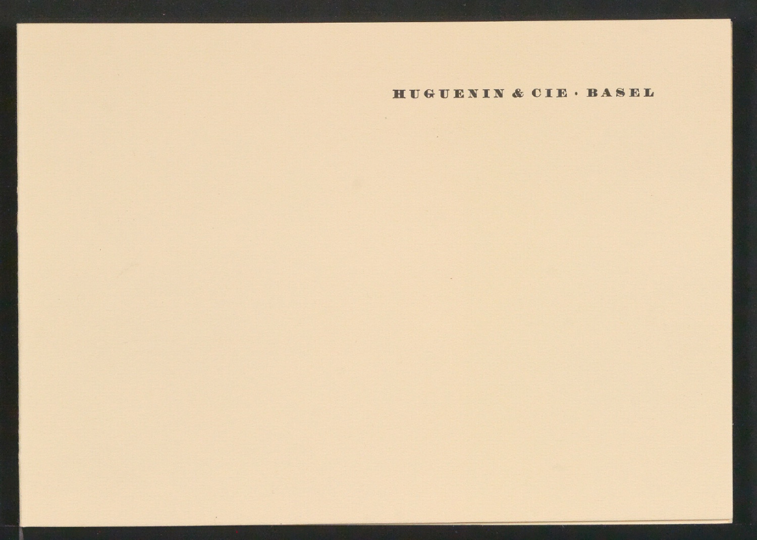 Briefbogen für Huguenin & Cie Confiserie — Blatt 9