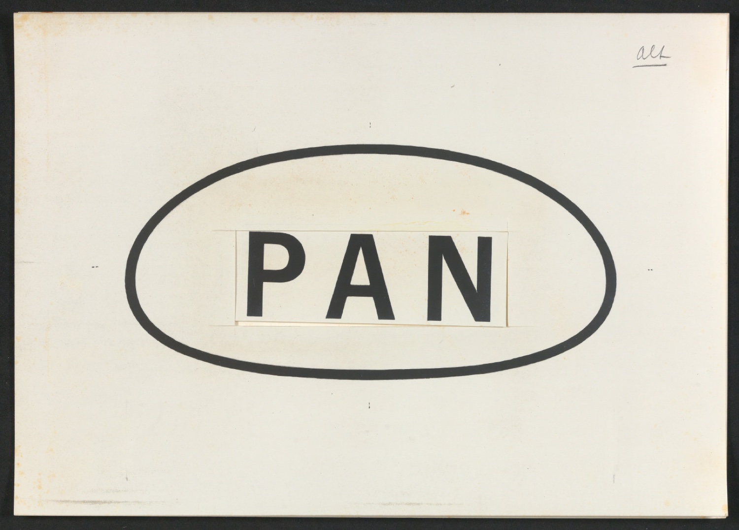 Klebeentwürfe und Fotokopie für ein Firmenzeichen PAN — Blatt 3