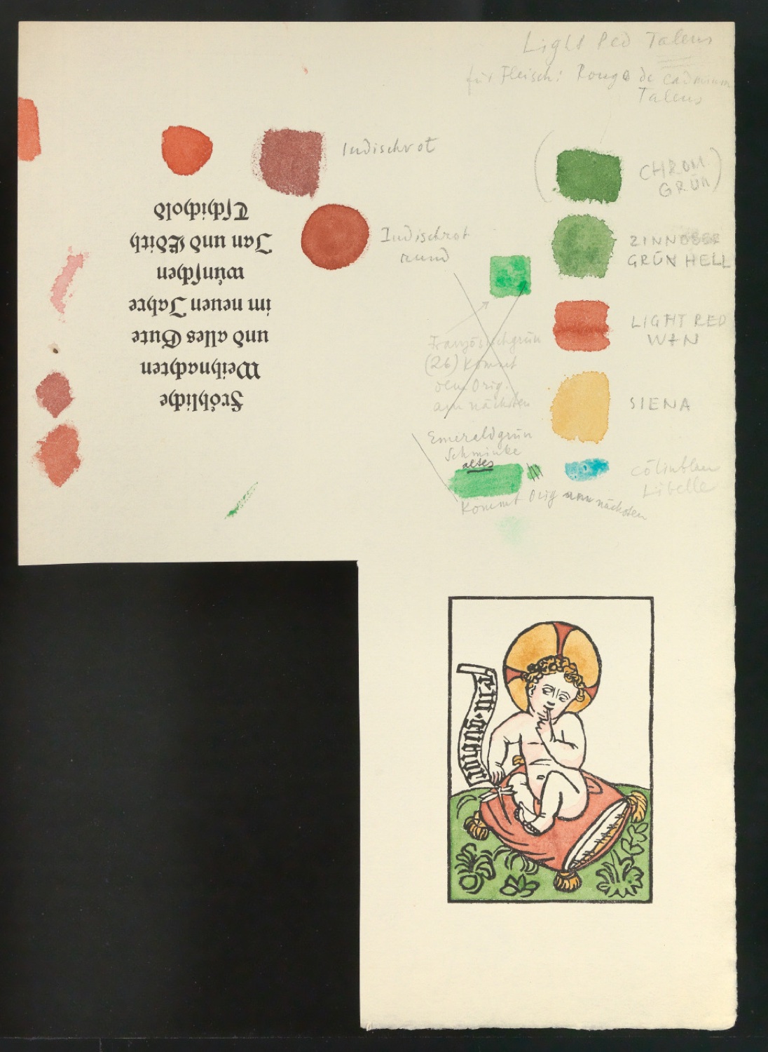 Entwürfe und Probedrucke von Neujahrswunsch gutior — Blatt 9