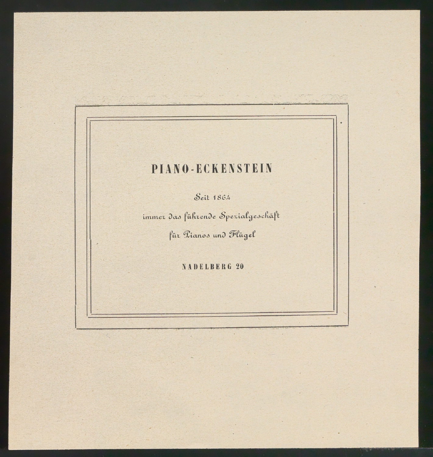 Probedrucke für Zeitungsanzeige Piano-Eckenstein — Blatt 3