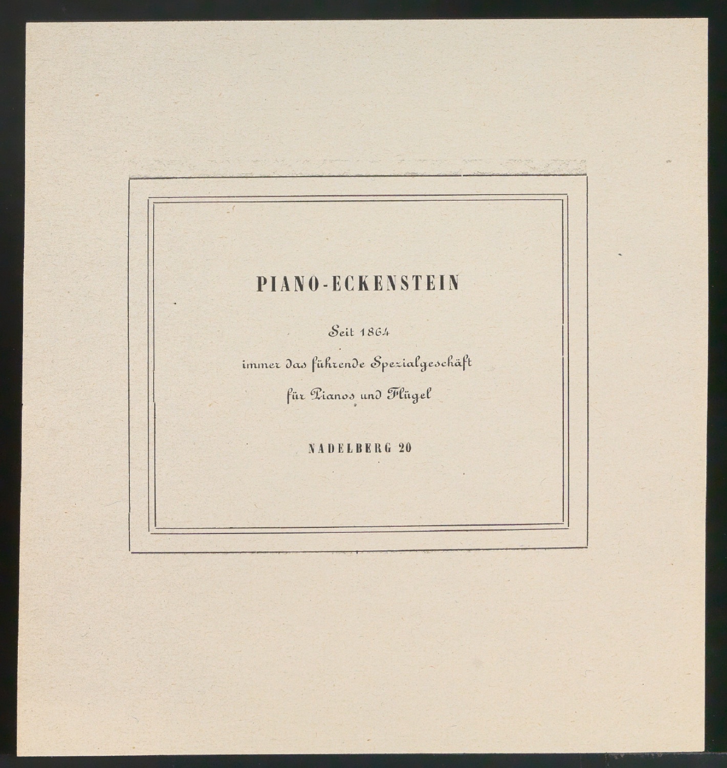 Probedrucke für Zeitungsanzeige Piano-Eckenstein — Blatt 5