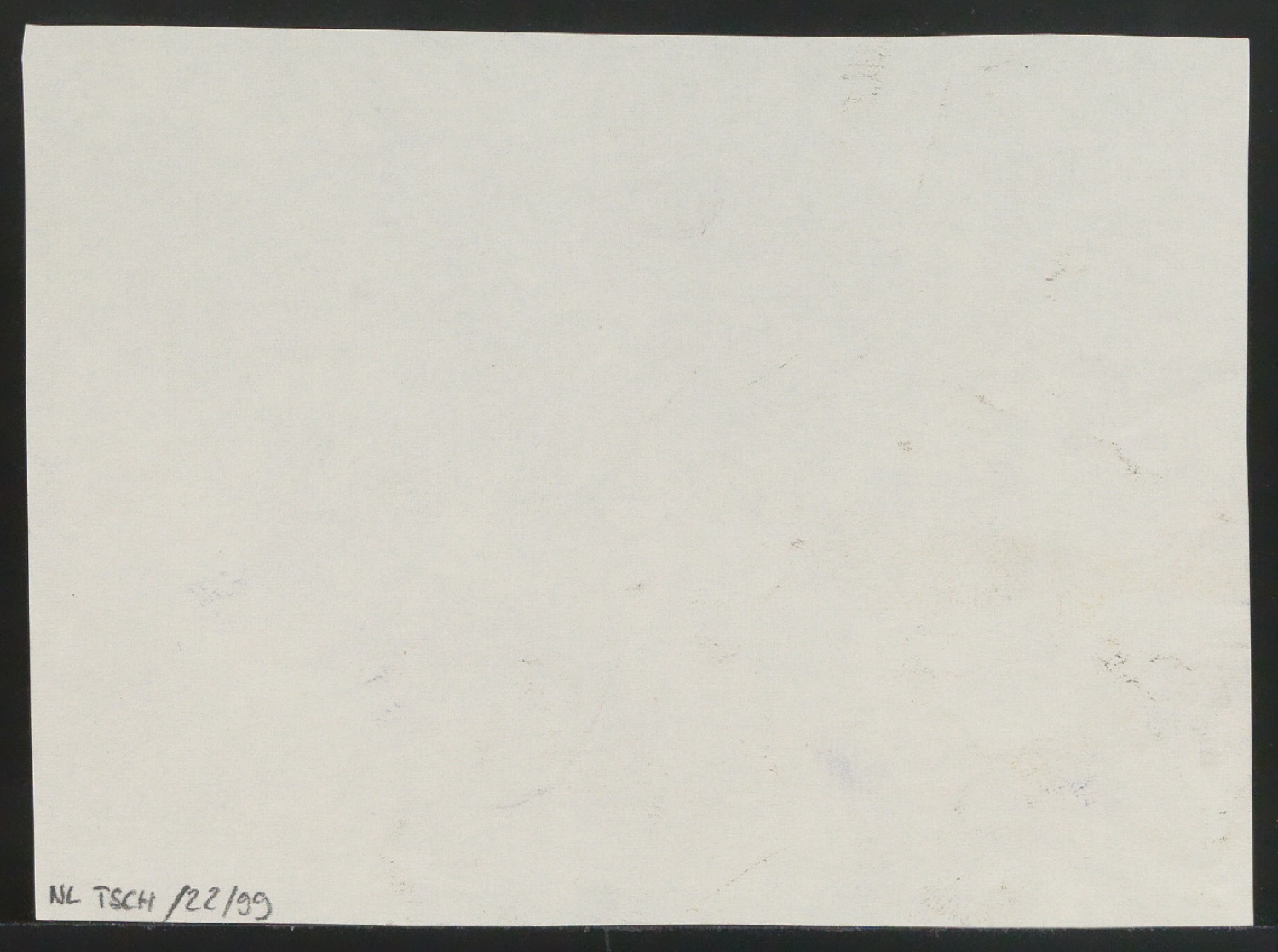 Korrekturfahne einer reproduzierten Visitenkarte für Geschichte der Schrift in Bildern, 1. Auflage — Blatt 2