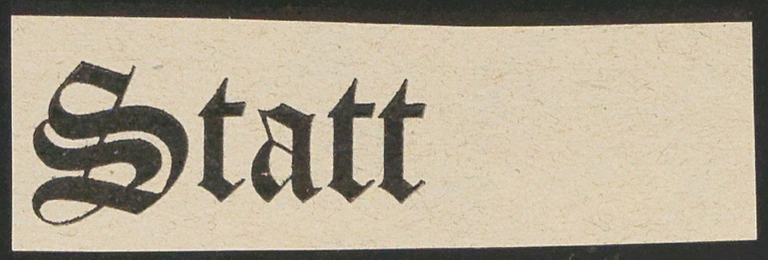 Briefumschlag mit Schriftproben für die Gestaltung von Geschichte der Schrift in Bildern, 1. Auflage — Blatt 3