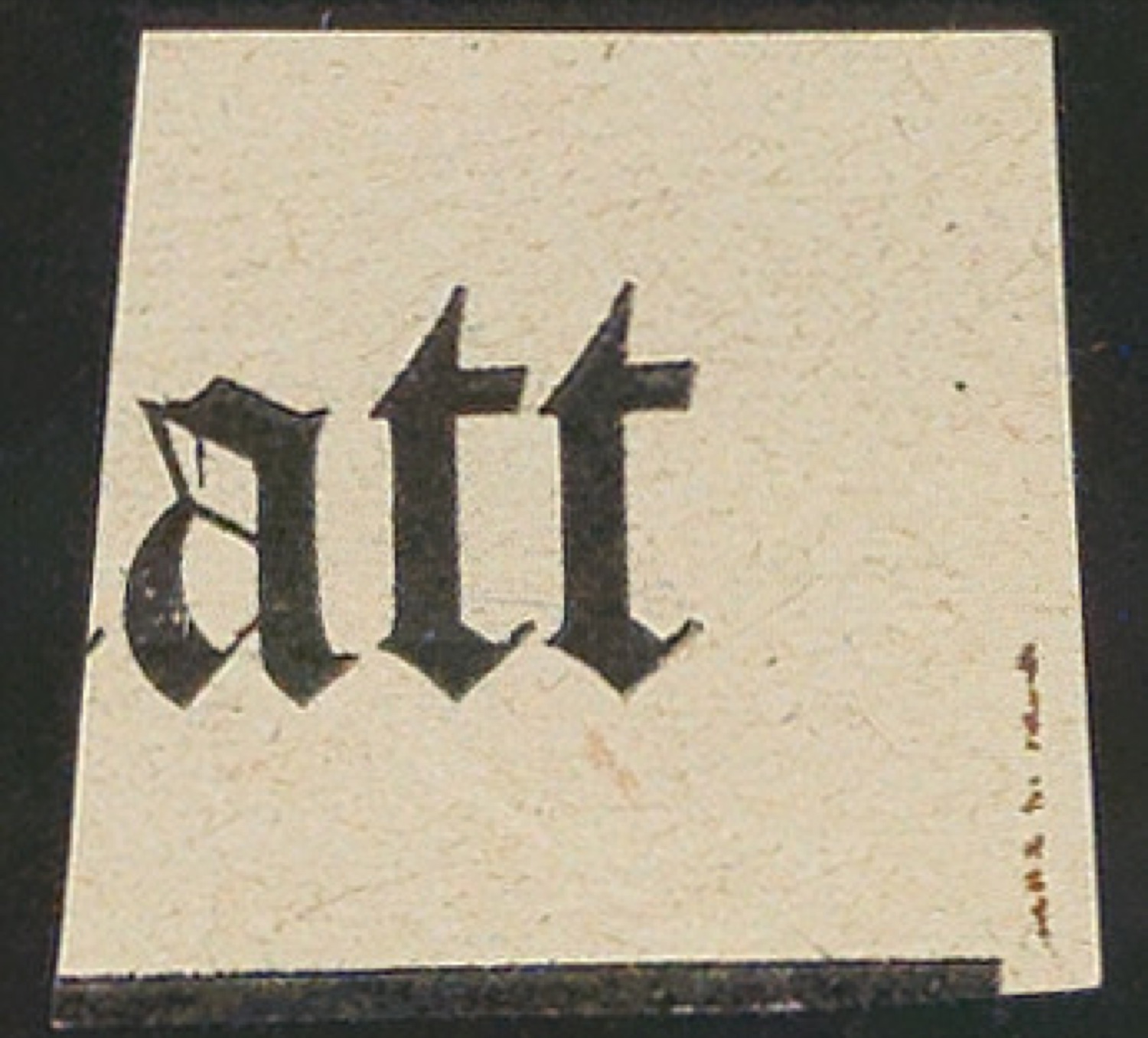 Briefumschlag mit Schriftproben für die Gestaltung von Geschichte der Schrift in Bildern, 1. Auflage — Blatt 7