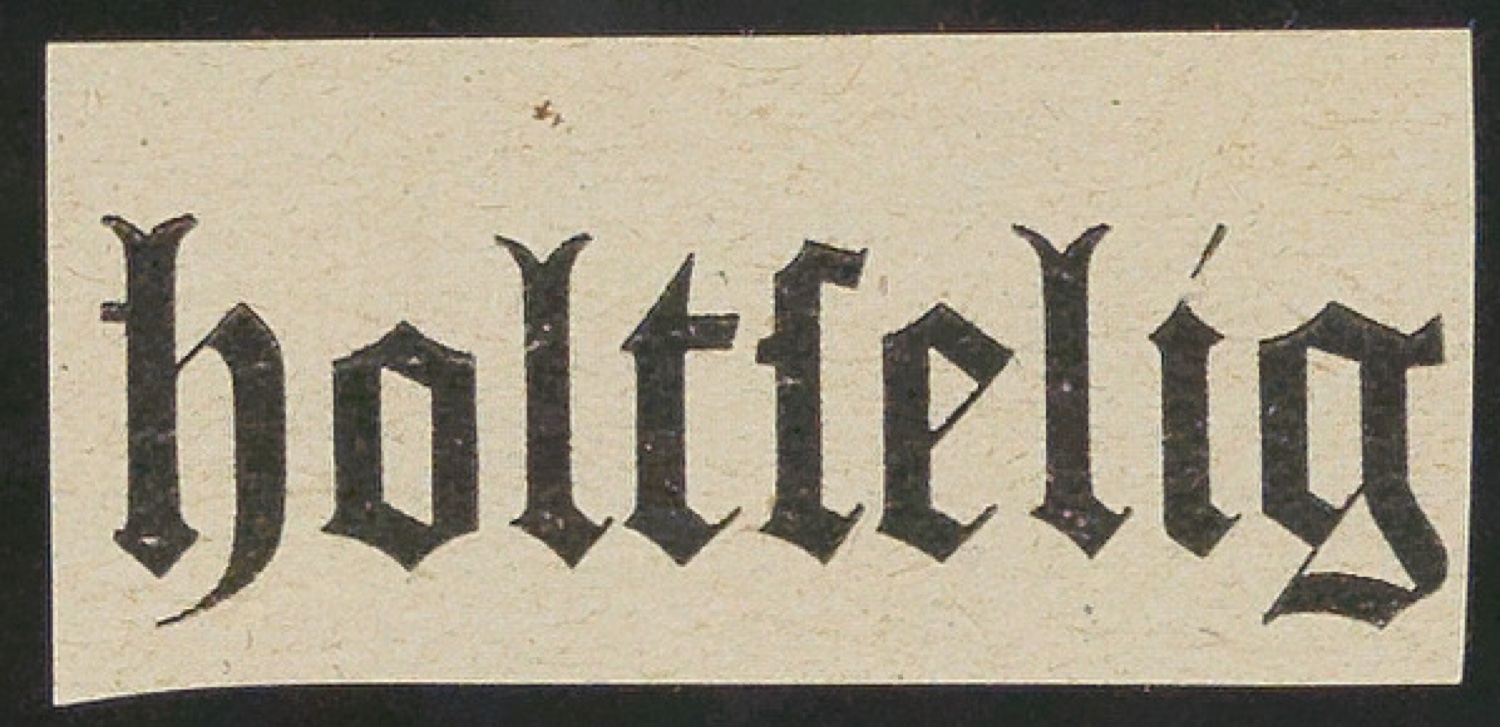 Briefumschlag mit Schriftproben für die Gestaltung von Geschichte der Schrift in Bildern, 1. Auflage — Blatt 13