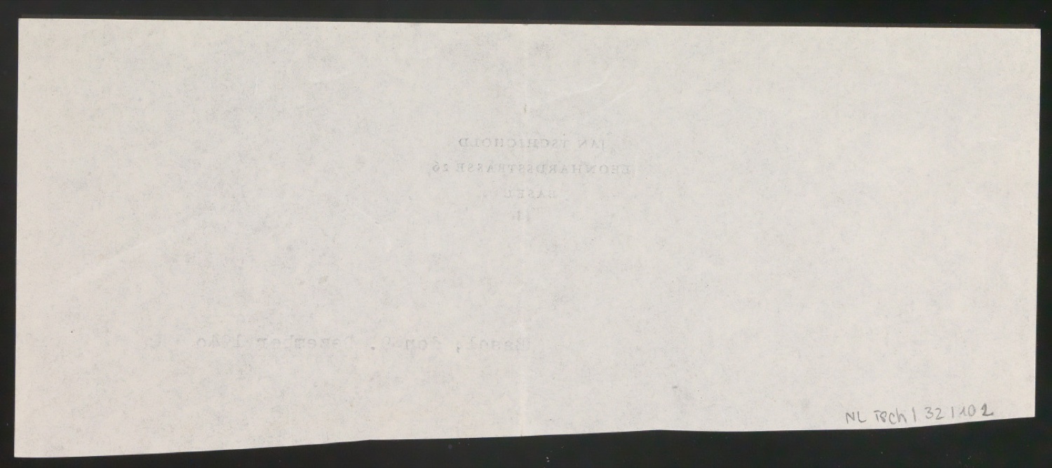 Ausschnitte von Briefbögen für Jan Tschichold — Blatt 4