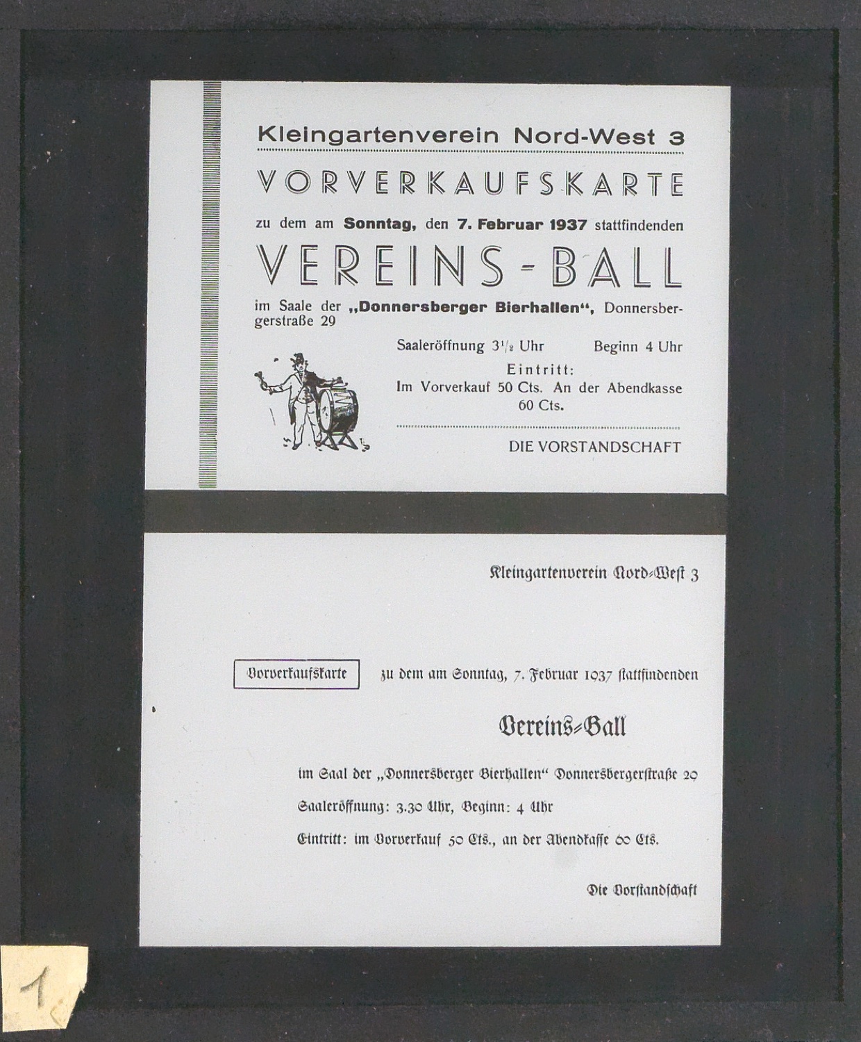 Lichtbilder auf Glasplatten — Blatt 1