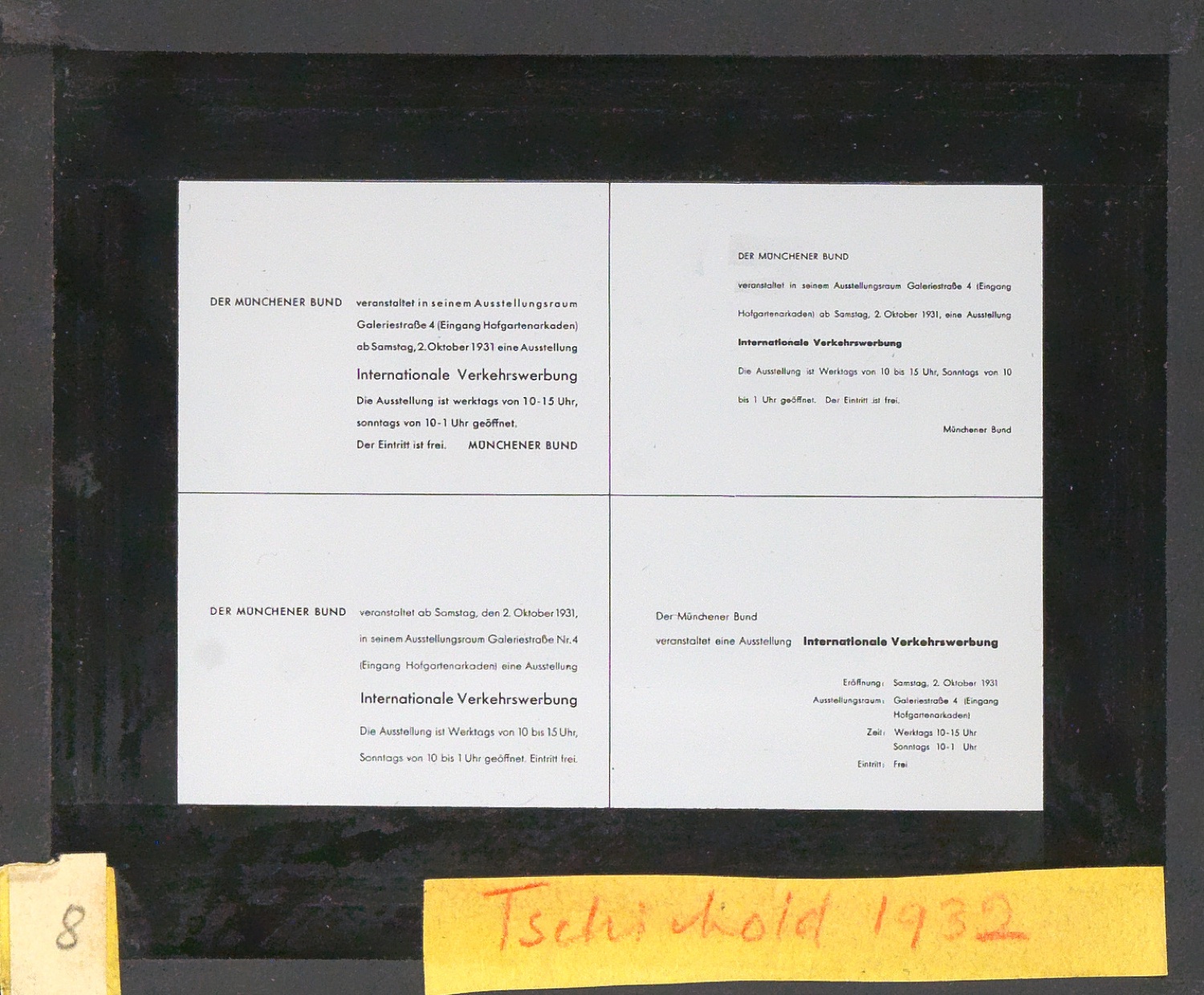 Lichtbilder auf Glasplatten — Blatt 15