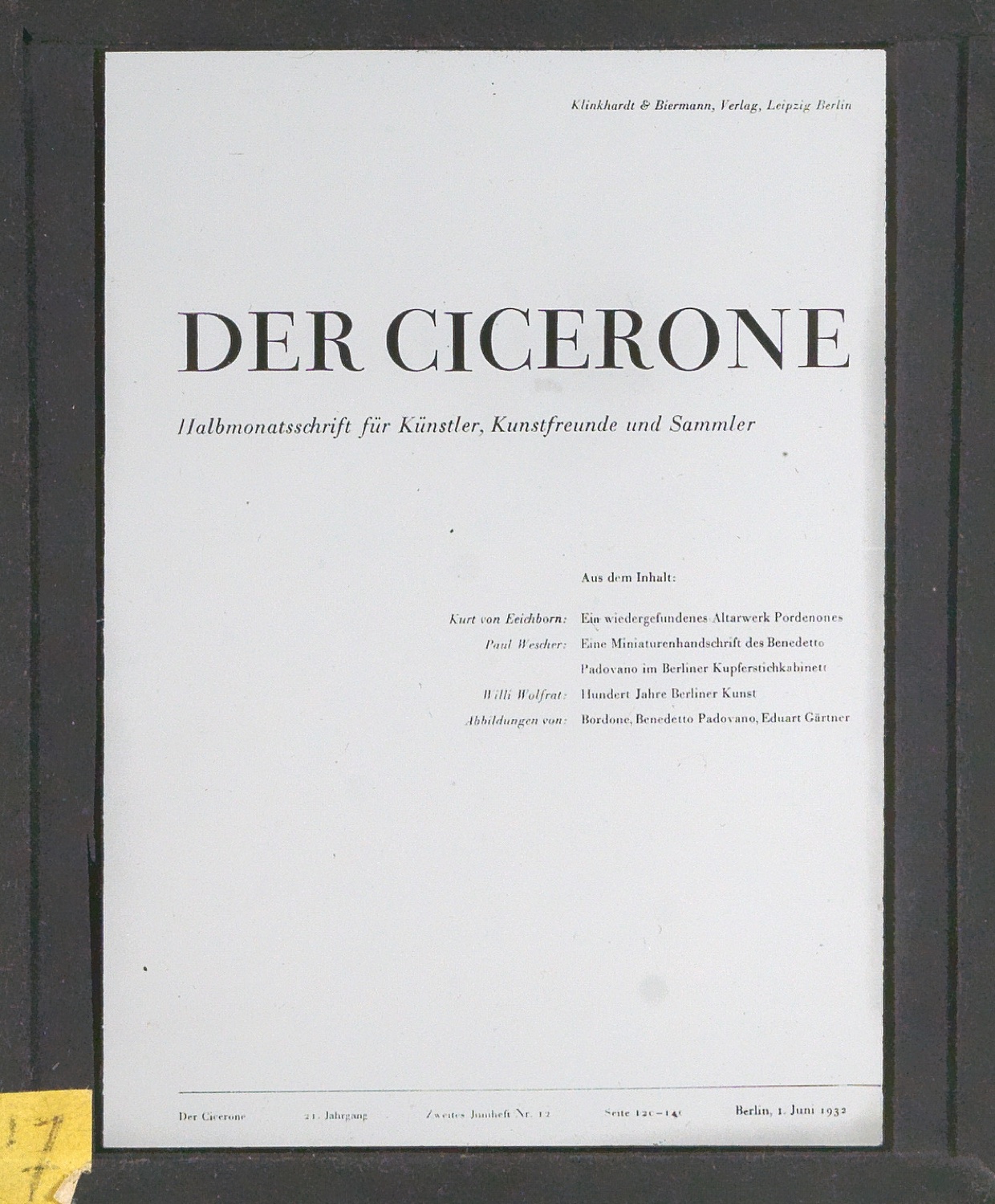 Lichtbilder auf Glasplatten — Blatt 21