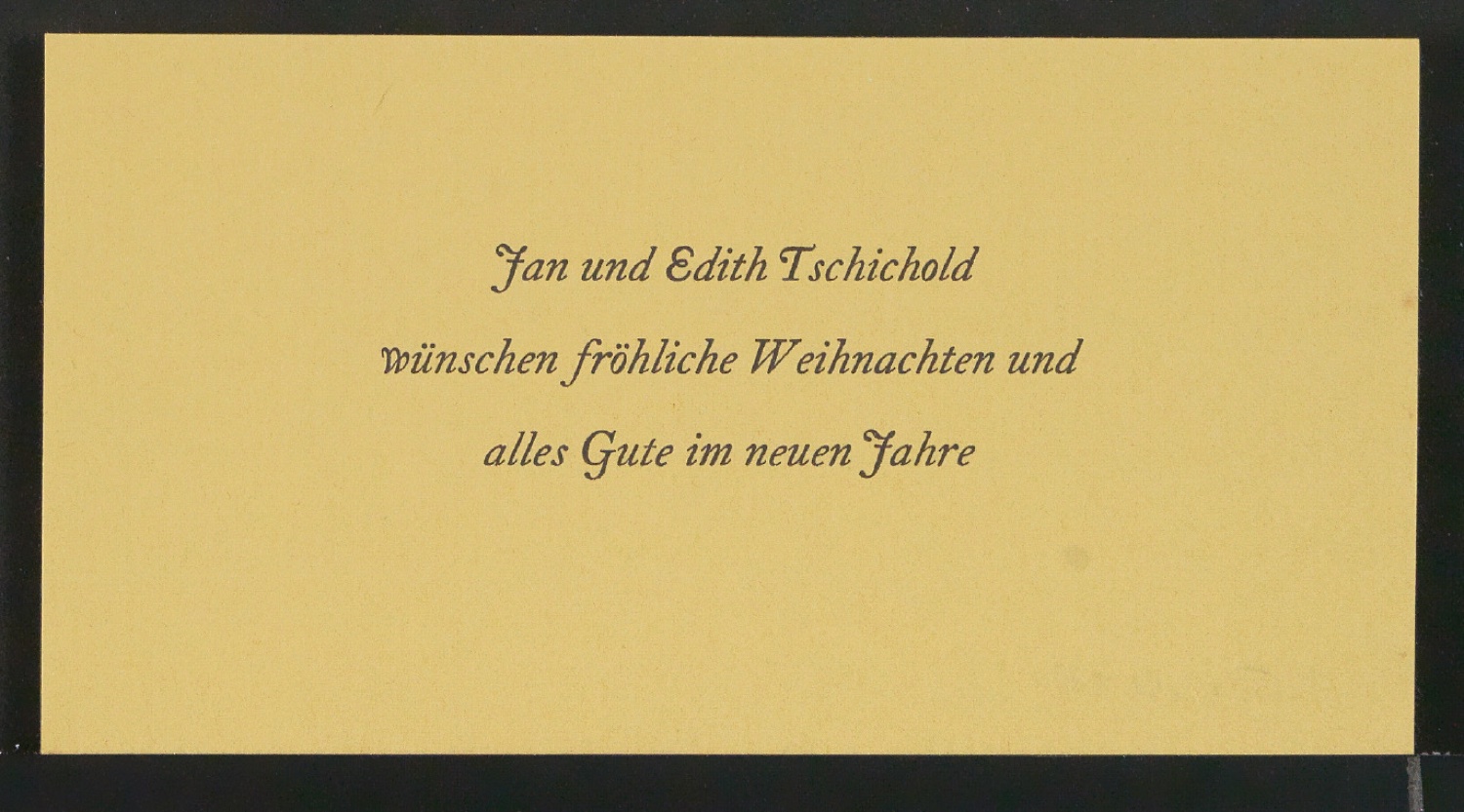 Probedrucke von Neujahrswunsch Jan und Edith Tschichold wünschen fröhliche Weihnachten und alles Gute im neuen Jahre — Blatt 5
