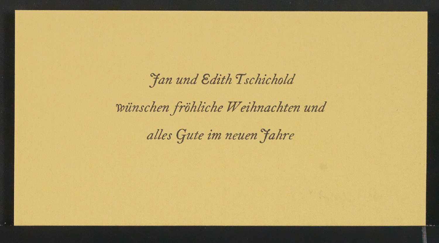 Probedrucke von Neujahrswunsch Jan und Edith Tschichold wünschen fröhliche Weihnachten und alles Gute im neuen Jahre — Blatt 7
