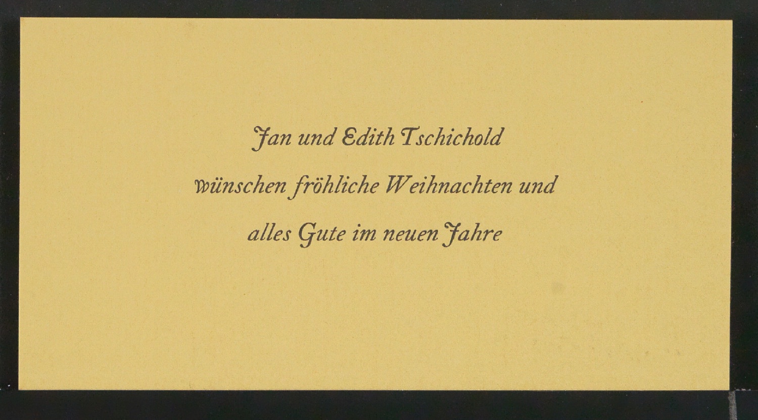 Probedrucke von Neujahrswunsch Jan und Edith Tschichold wünschen fröhliche Weihnachten und alles Gute im neuen Jahre — Blatt 9
